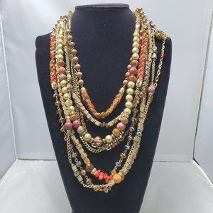 Ali khan multi strand necklace with gift box